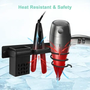 Väggmonterad hårtorkshållare och förvaringshylla – multi-funktionell badrumsförvaring 14 Väggmonterad hårtorkshållare och förvaringshylla – multi-funktionell badrumsförvaring