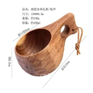 Nordisk trämugg för camping och utomhusbruk – rund form av akaciaträ och gummiträ 19 Nordisk trämugg för camping och utomhusbruk – rund form av akaciaträ och gummiträ