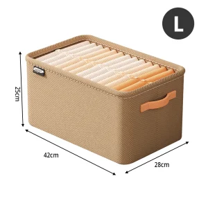 Hopfällbar garderobsförvaringsbox – tygförvaringslåda med handtag och stålram, mångsidig klädförvaring