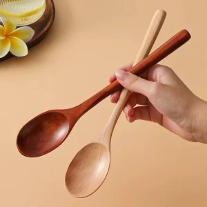 Alternative view of Japansk stil träslev med långt handtag – lång sked för ramen och vardagsbruk