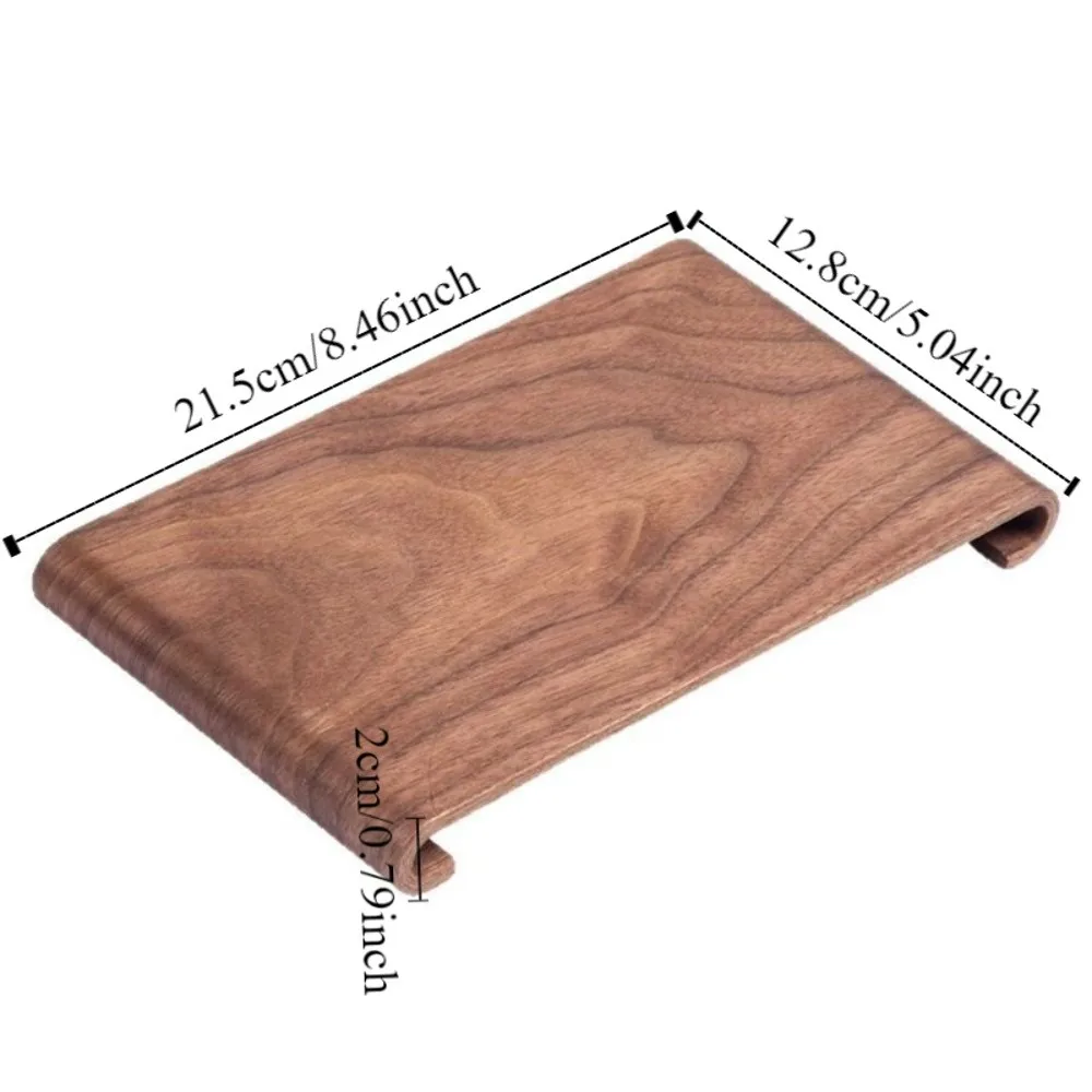 Kreativt rektangulärt trä-tefat för skrivbordet – valnöt, retro stil, värmebeständig tjock bricka 6 Kreativt rektangulärt trä-tefat för skrivbordet – valnöt, retro stil, värmebeständig tjock bricka - Bild 6