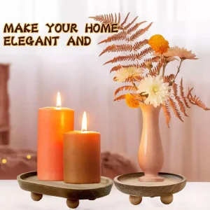 Halvstor elegant träbricka – Multifunktionell pedestal för hemförvaring, smyckedisplay, servering och dekor 12 Halvstor elegant träbricka – Multifunktionell pedestal för hemförvaring, smyckedisplay, servering och dekor