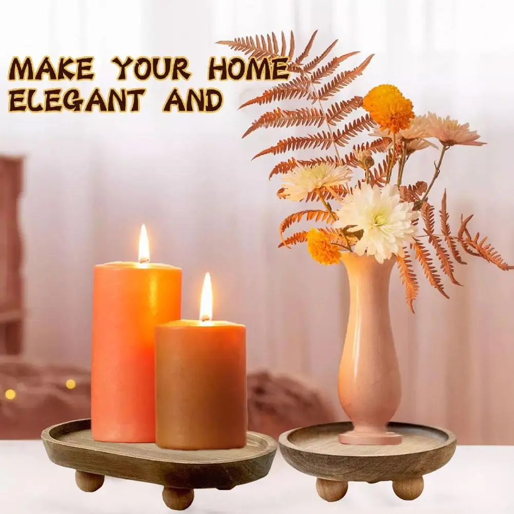 Halvstor elegant träbricka – Multifunktionell pedestal för hemförvaring, smyckedisplay, servering och dekor 3 Halvstor elegant träbricka – Multifunktionell pedestal för hemförvaring, smyckedisplay, servering och dekor - Bild 3