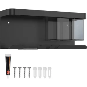 Väggmonterad hållare för hårtork med hylla – multifunktionell förvaringslösning för badrum 15 Väggmonterad hållare för hårtork med hylla – multifunktionell förvaringslösning för badrum