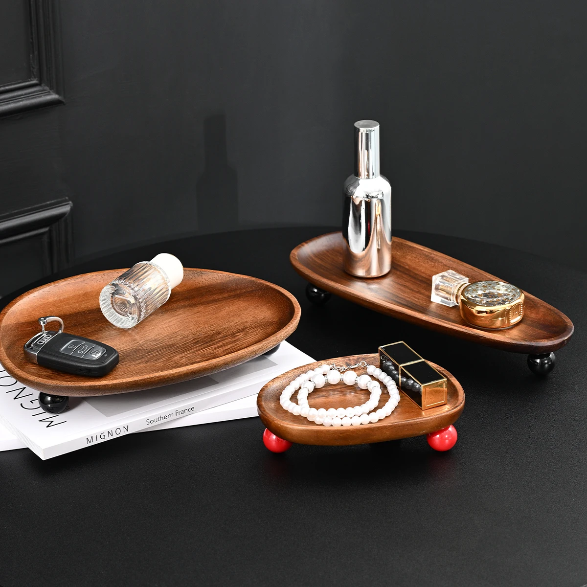 Specialformad massiv trä dekorativ förvarings- och serveringsbricka 3 Specialformad massiv trä dekorativ förvarings- och serveringsbricka - Bild 3