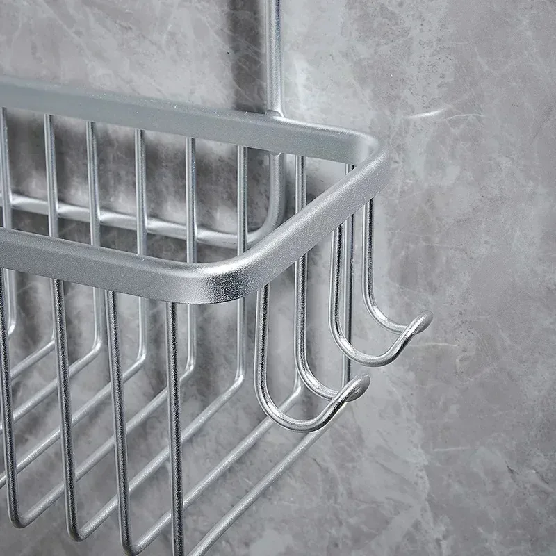 Praktisk väggmonterad dusch- och toalettförvaringshylla utan borrning 4 Praktisk väggmonterad dusch- och toalettförvaringshylla utan borrning - Bild 4