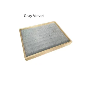 Träförvaringsbricka för 48 ringar – Smyckesdisplay och förvaring, 24×18 cm 19 Träförvaringsbricka för 48 ringar – Smyckesdisplay och förvaring, 24×18 cm