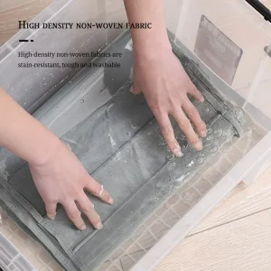 6 Fickor Hangande Väskorganisator för Garderob – Grå Vattentät Förvaring med Dörr/Vägghäng och Hängficka