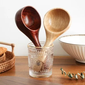 Japansk-stil Premium Stor Soppslev med Långt Skaft av Trä för Hembruk