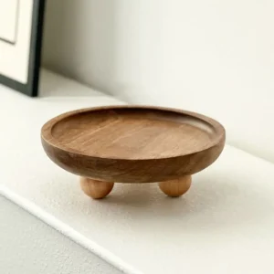 Elegant oval träbricka – dessert/ljusförvaring/nyckelförvaring – perfekt gåva vid alla tillfällen