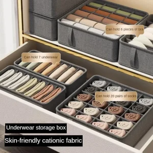 Katjonisk underklädesförvaringslåda – Multifunktionell lådorganisator för strumpor och behåar