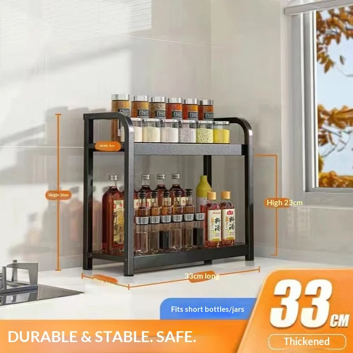 Modernt kryddställ för kök – bänkskivans förvaringshylla med tre våningar 13 Modernt kryddställ för kök – bänkskivans förvaringshylla med tre våningar - Bild 13