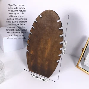 Alternative view of Kreativt trähalsbandsställ för bordsbruk – förvaring och visning av smycken