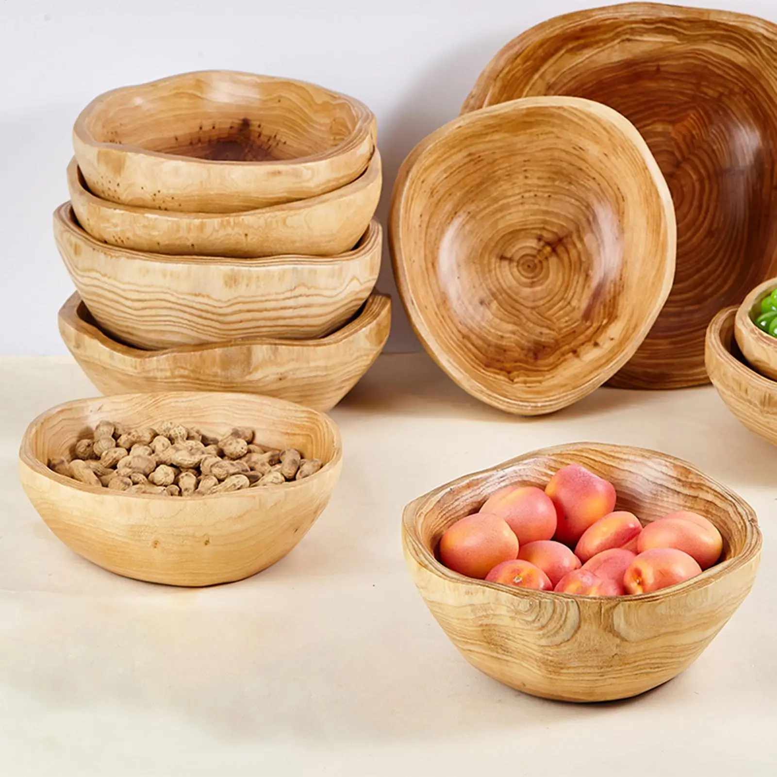 Trä salladsskål i bambu – rund serverings- och förvaringsskål 3 Trä salladsskål i bambu – rund serverings- och förvaringsskål - Bild 3