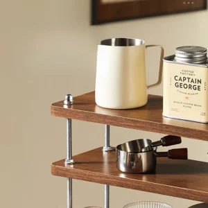 Vintage bambuhylla – tre-nivå förvaringsställ för kök, vardagsrum och sovrum