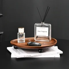 Specialformad massiv trä dekorativ förvarings- och serveringsbricka 29 Specialformad massiv trä dekorativ förvarings- och serveringsbricka