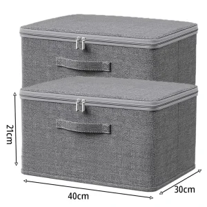 2-pack Multifunktionell Förvaringsbox med stor kapacitet – för quilt, underkläder och klädförvaring, hopfällbar garderobsbox 18 2-pack Multifunktionell Förvaringsbox med stor kapacitet – för quilt, underkläder och klädförvaring, hopfällbar garderobsbox