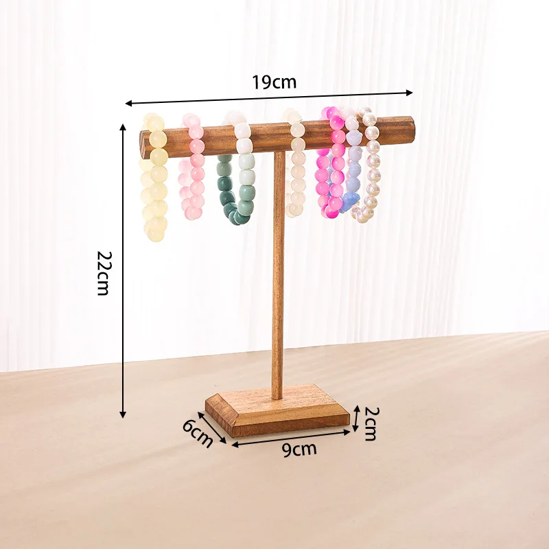 Trä Smyckesdisplay med T-stänger – Tre Fristående Armbandsställ 10 Trä Smyckesdisplay med T-stänger – Tre Fristående Armbandsställ - Bild 10