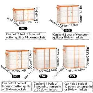 Alternative view of 1- eller 3-delars Transparent Förvaringsväska med Handtag – För Kläder och Quilt, Vattentät PVC