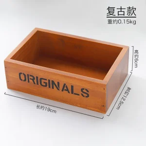 Skrivbordskorg i trä med lådor – Retro förvaring för smycken, makeup och småsaker 24 Skrivbordskorg i trä med lådor – Retro förvaring för smycken, makeup och småsaker