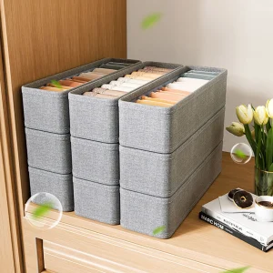 3/2/1-delars tygförvaringslåda för strumpor och underkläder – garderob/byrå