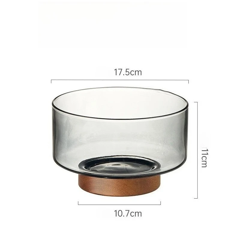 Fruktfat av akaciaträ och glas med hög fot – salladsskål och serveringsfat 11 Fruktfat av akaciaträ och glas med hög fot – salladsskål och serveringsfat - Bild 11