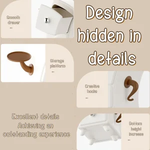 Smyckesförvaringslåda i unik form med kosmetikapuff-organizer och lådor 12 Smyckesförvaringslåda i unik form med kosmetikapuff-organizer och lådor