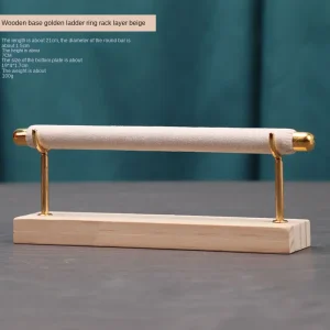 Flerskikts ringdisplayställ i massivt trä med avtagbar metallspong-stav ringhållare 29 Flerskikts ringdisplayställ i massivt trä med avtagbar metallspong-stav ringhållare