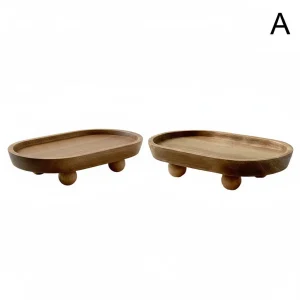 Halvstor elegant träbricka – Multifunktionell pedestal för hemförvaring, smyckedisplay, servering och dekor 19 Halvstor elegant träbricka – Multifunktionell pedestal för hemförvaring, smyckedisplay, servering och dekor