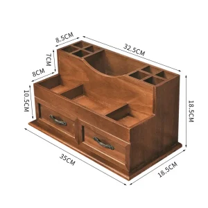 Skrivbordsorganisator – multifunktionell förvaringslåda i trä för pennor och kosmetika 11 Skrivbordsorganisator – multifunktionell förvaringslåda i trä för pennor och kosmetika