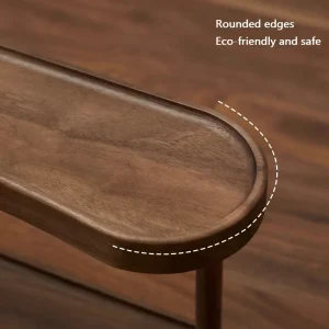 2‑nivåers förvaringshylla i trä – makeup- och mugghylla för vanity, kök och vardagsrum