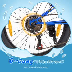 20-tums mountainbike för barn – 6‑växlad med bakfjädring och V‑bromsar 7 20-tums mountainbike för barn – 6‑växlad med bakfjädring och V‑bromsar