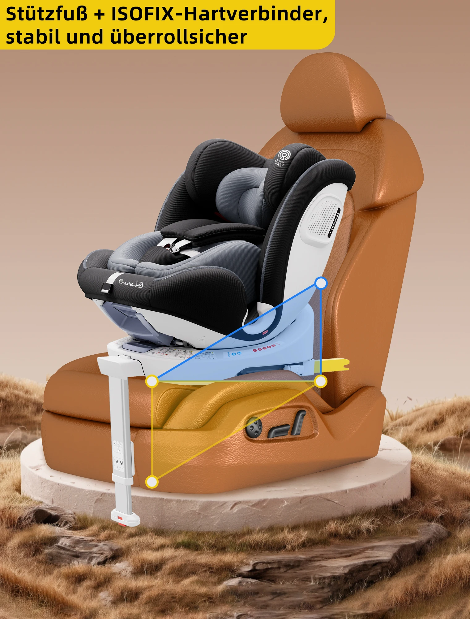 Bilbarnstol 360° roterbar med ISOFIX – ECE R129, 0–12 år / 9–36 kg 2 Bilbarnstol 360° roterbar med ISOFIX – ECE R129, 0–12 år / 9–36 kg - Bild 2
