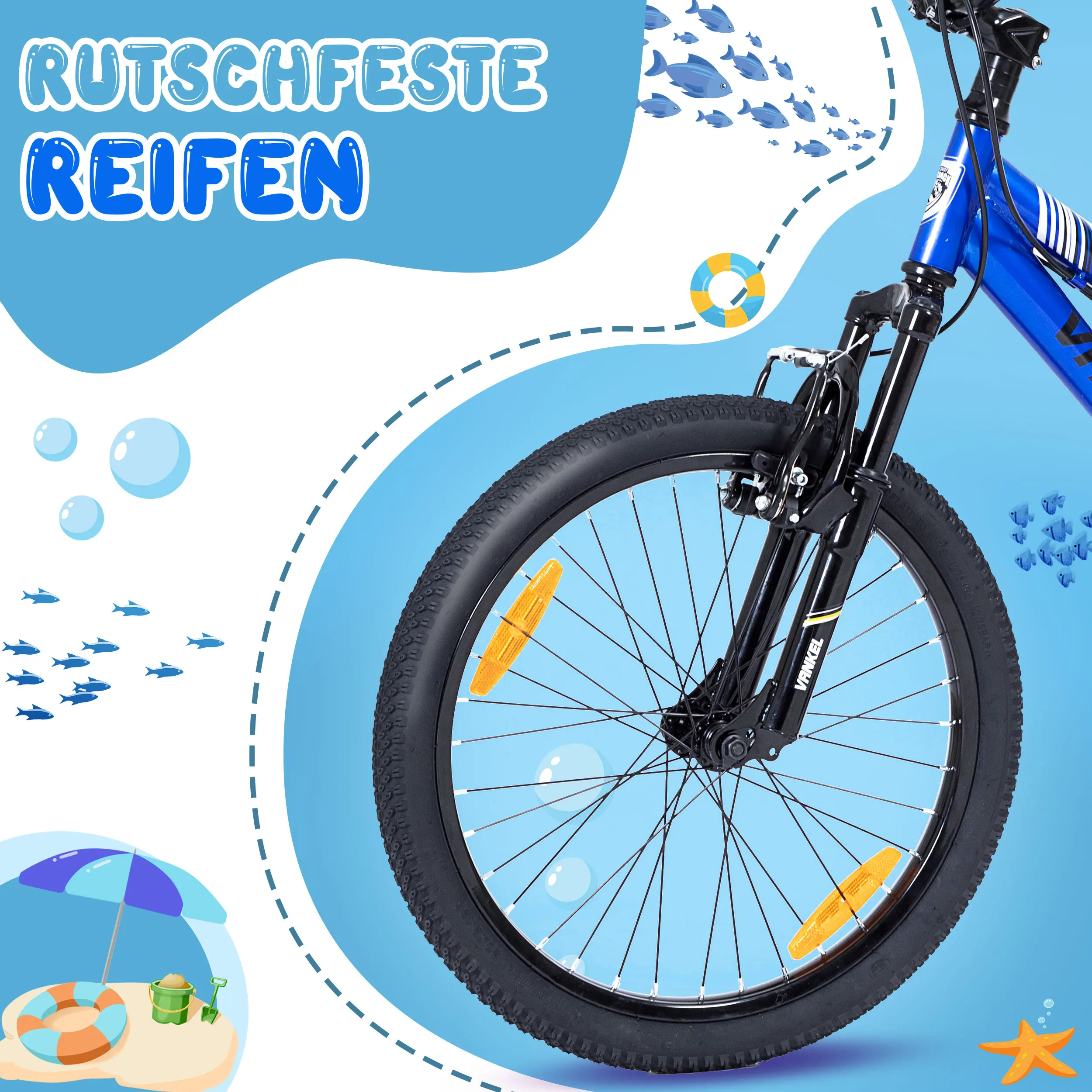 20-tums mountainbike för barn – 6‑växlad med bakfjädring och V‑bromsar 3 20-tums mountainbike för barn – 6‑växlad med bakfjädring och V‑bromsar - Bild 3