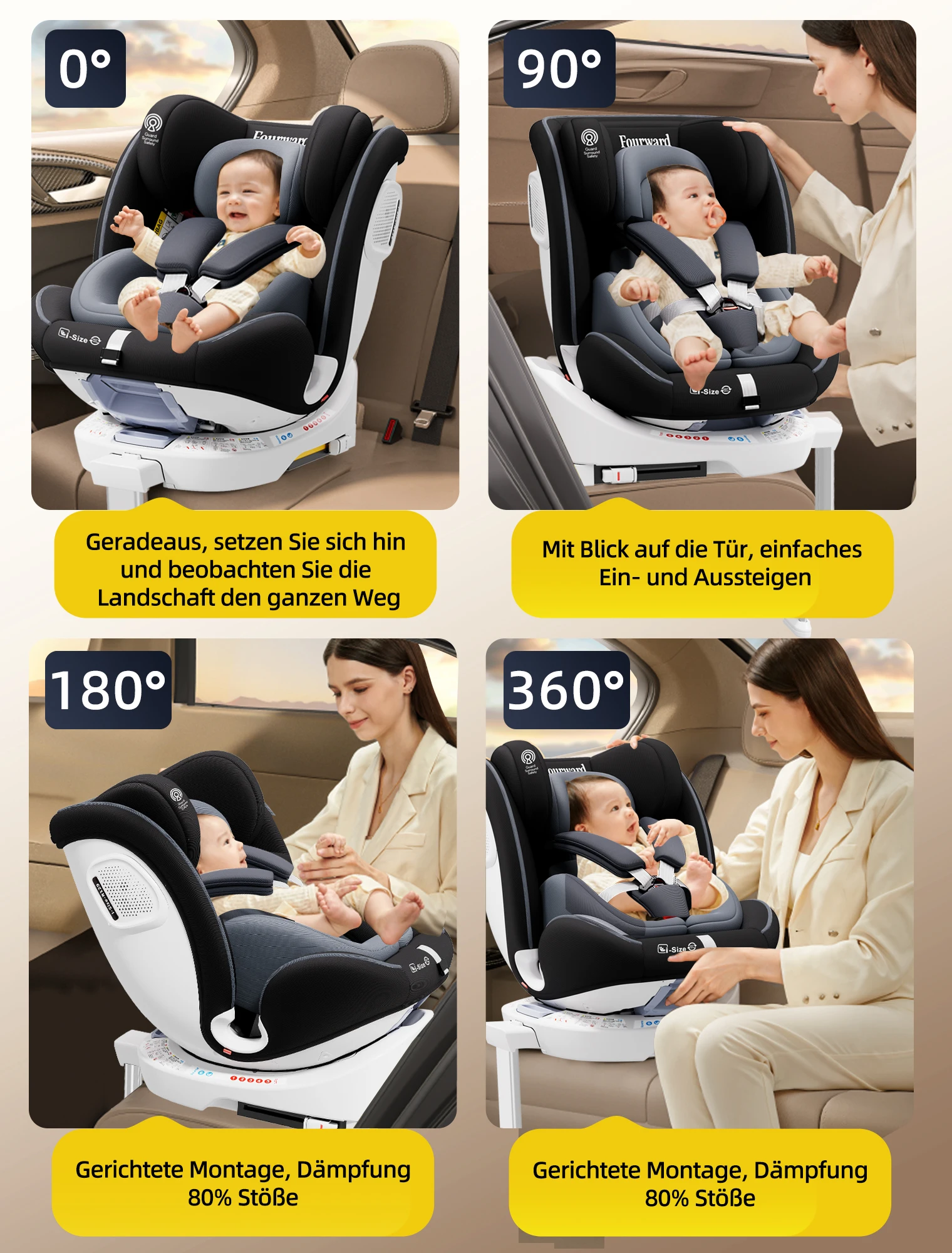 Bilbarnstol 360° roterbar med ISOFIX – ECE R129, 0–12 år / 9–36 kg 6 Bilbarnstol 360° roterbar med ISOFIX – ECE R129, 0–12 år / 9–36 kg - Bild 6