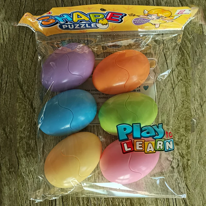 6 colored eggs