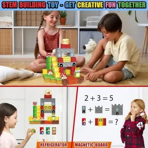 Magnetiska byggklossar i kubform – DIY modulära block för barn