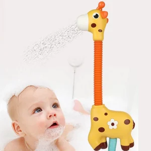 Alternative view of Giraffformad elektrisk vatten-sprutande badleksak för bebisar och småbarn
