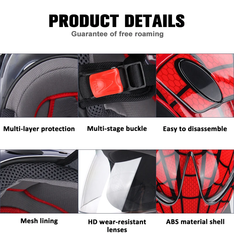 Barnhjälm full-face motocross, 3–9 år — ABS, CE‑certifierad 3 Barnhjälm full-face motocross, 3–9 år — ABS, CE‑certifierad - Bild 3