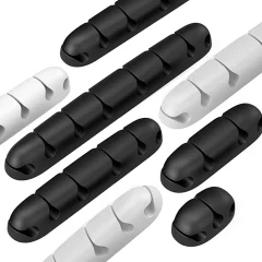 USB-kabelklämma och kabelorganisator – rund klämma för laddare och kabelhantering på skrivbordet