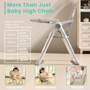 Fällbar Baby-matstol för måltider – Portabel stol 6 månader till cirka 3 år 12 Fällbar Baby-matstol för måltider – Portabel stol 6 månader till cirka 3 år