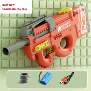 2026 Nya P90 Elektrisk Vattenpistol – Fullt Automatisk Lek Utomhus