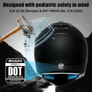 Alternative view of Barnhjälm motocrossstil för ATV/quad och dirt bike, DOT-godkänd, 3–12 år