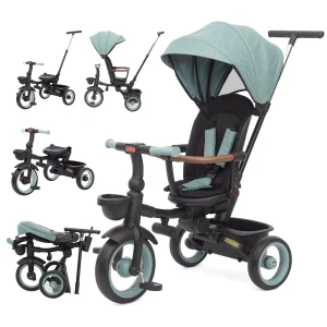 7 i 1 hopfällbar barntricycle för barn 6 månader–5 år – all-terrain gång- och styrvagn