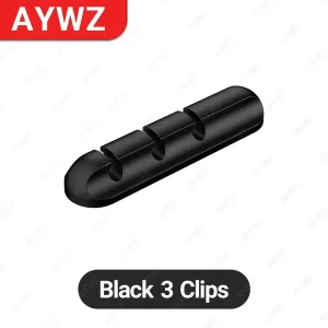 Självhäftande kabelhållareclips för kabelhantering – kabelorganisatör för skrivbord, USB-laddning och strömkablar