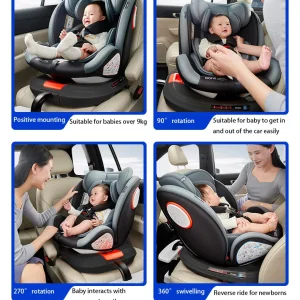 Bilstol för barn – 360° roterande bilbarnstol med Isofix
