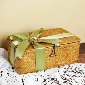 Handvävd förvaringskorg i naturflätad sjögräs – retro gräsfläta förvaring för vardagsrum 9 Handvävd förvaringskorg i naturflätad sjögräs – retro gräsfläta förvaring för vardagsrum