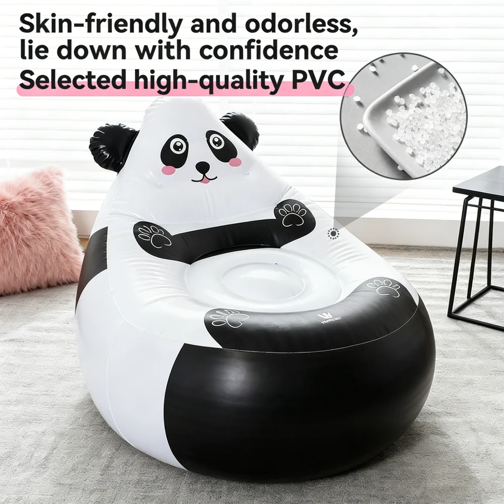 Tecknad barnuppblåsbar soffa i PVC – hudvänlig, portabel utomhusfåtölj, söt design och lättvikts hopfällbar 6 Tecknad barnuppblåsbar soffa i PVC – hudvänlig, portabel utomhusfåtölj, söt design och lättvikts hopfällbar - Bild 6