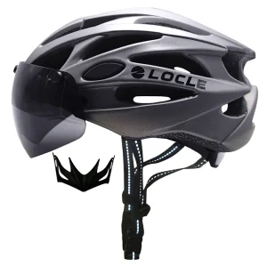 Integrerad cykelhjälm med visir — ultralätt PC/EPS, storlekar M–XL