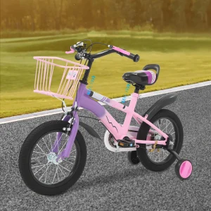 14-tums barncykel med stödhjul och justerbar sadel – lila/blå 9 14-tums barncykel med stödhjul och justerbar sadel – lila/blå